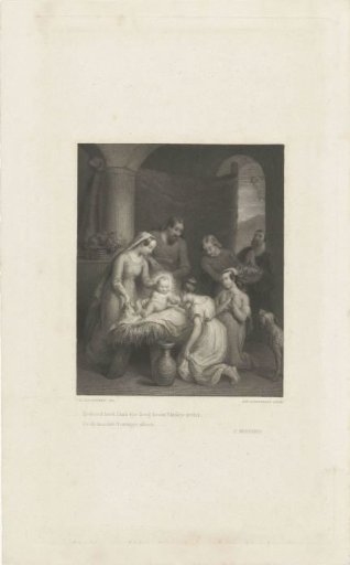 Adoration of the Child by Two Shepherd Girls