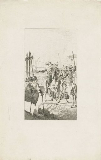 Two Army Commanders on Horseback in Discussion Before the Battle