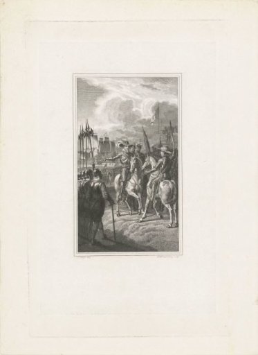 Two Army Commanders on Horseback in Discussion Before the Battle