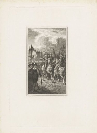 Two Army Commanders on Horseback in Discussion Before the Battle