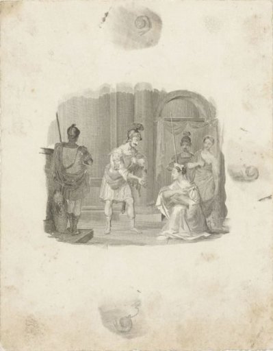 A Soldier Making Advances to a Young Woman