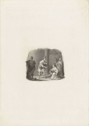 A Soldier Making Advances to a Young Woman