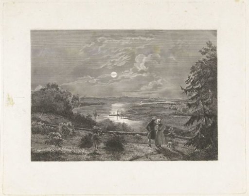 View of the Hunneschans near Doorwerth with the Eusebius Church in Arnhem in the distance