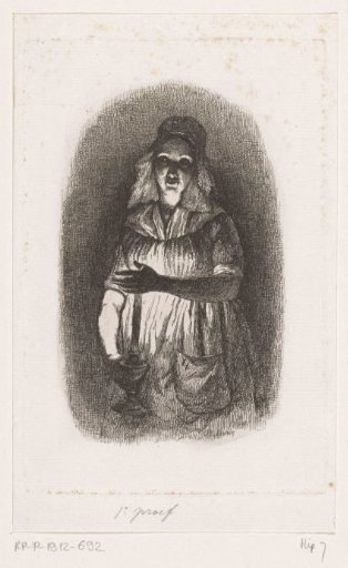Maid with a lit candle
