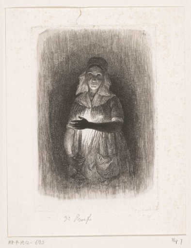 Maid with a lit candle