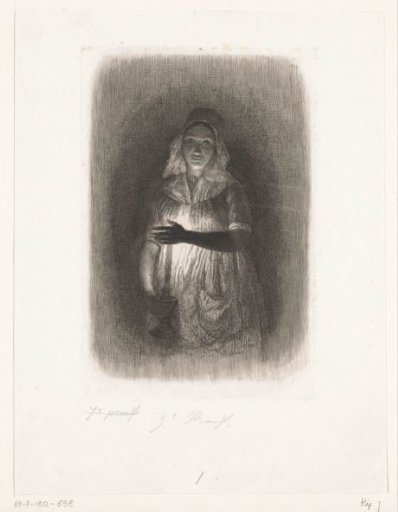 Maid with a lit candle