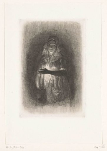 Maid with a lit candle