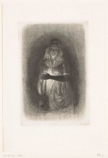 Maid with a lit candle