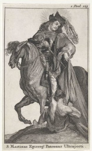 St. Martin dividing his cloak with a beggar