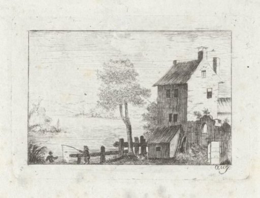 Angler by a House