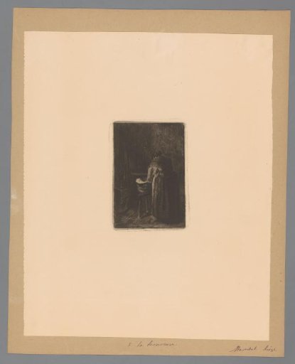 Woman by a wash tub