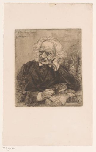 Bibliophile with antiquarian books