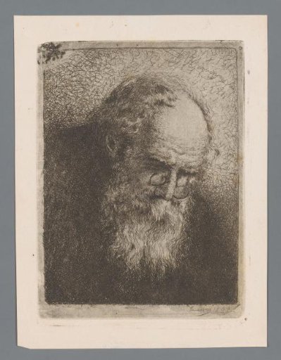 Portrait of an unknown old man with spectacles