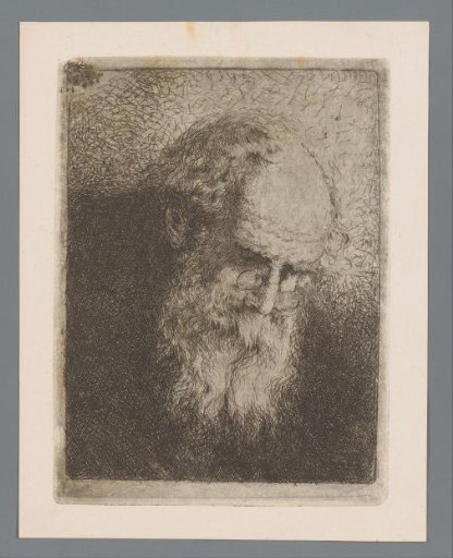 Portrait of an unknown old man with spectacles