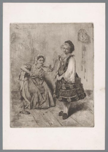 Girl Being Reprimanded by Her Grandmother