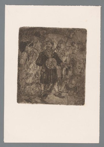 Group of Drinking Persons Dressed for Carnival