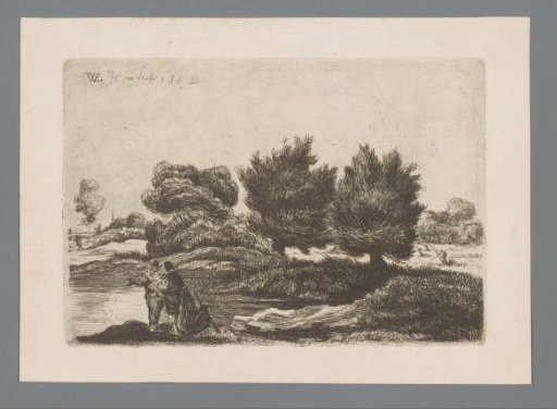 Figures in a landscape with willows
