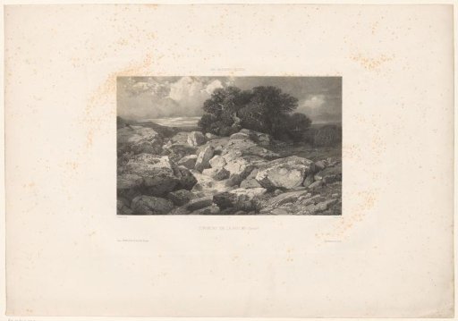 Rocky landscape with stream in Savoie