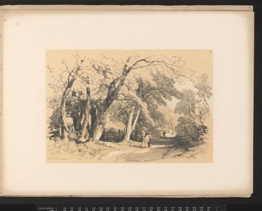 Country Road with Figures near Burford Bridge