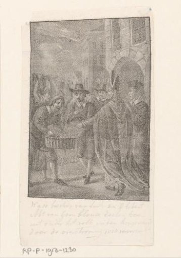 Bishop and Abbot Distributing Grain