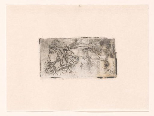 Scribbles and Heads on the Artist's Business Card