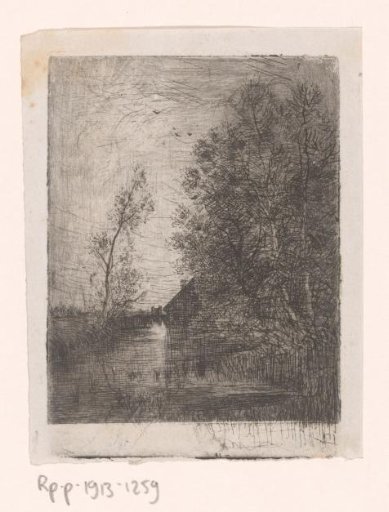 Landscape with mill by the water
