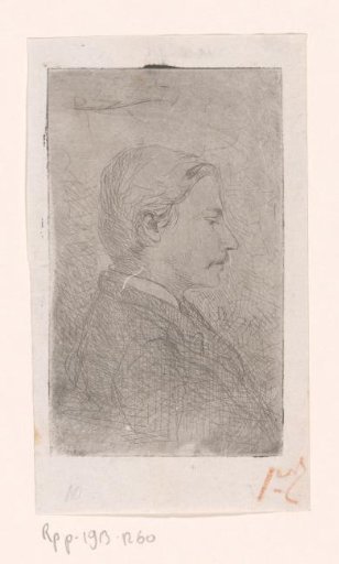 Portrait of a man, in profile