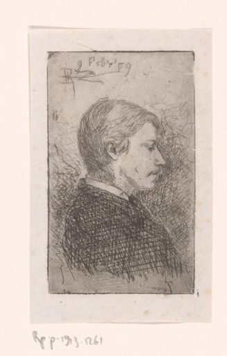 Portrait of a man, in profile