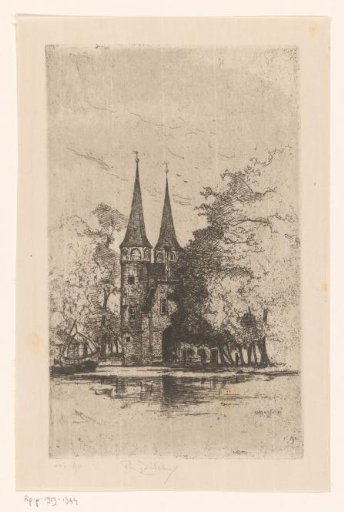 View of the Oostpoort, at Delft
