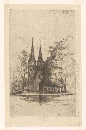 View of the Oostpoort, at Delft