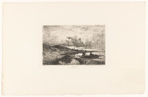Punter along the bank of a river