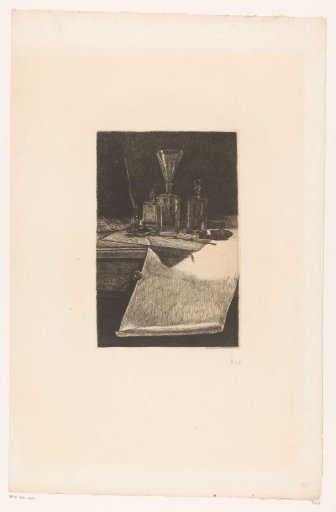 Still life with etching tools