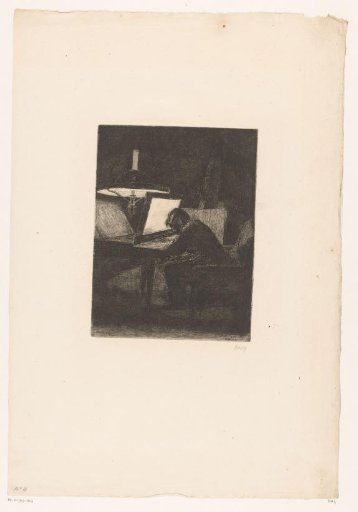 Etcher by lamplight