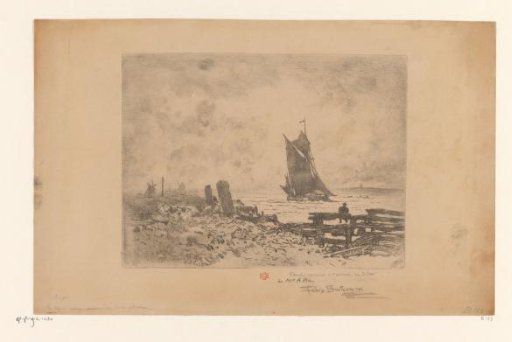 Seascape with ship