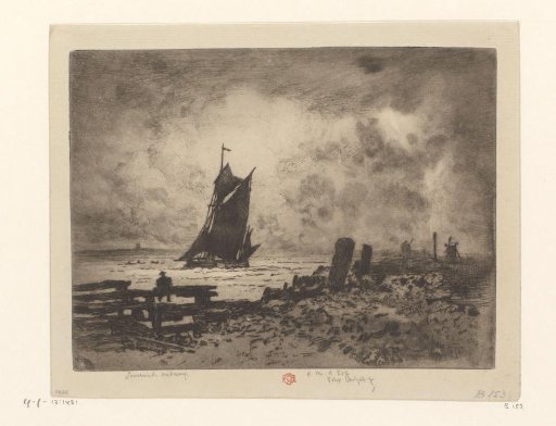 Seascape with ship