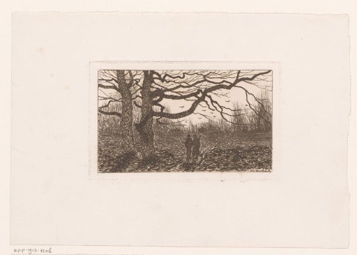 Landscape with two hunters
