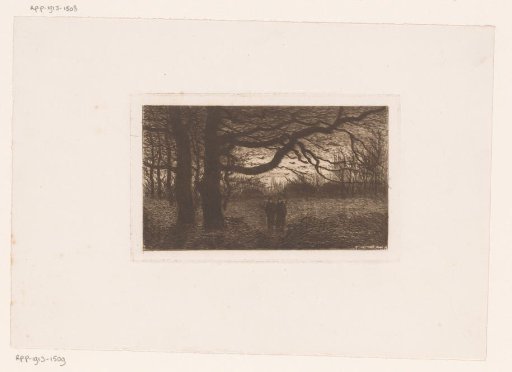 Landscape with two hunters