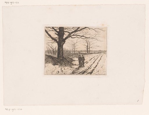 Landscape with two walkers