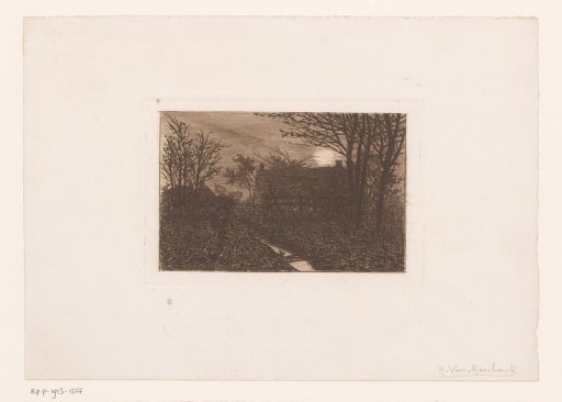 Landscape with a farmhouse by a stream