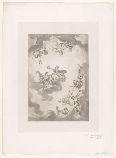 Allegorical representation after a ceiling in Fontainebleau
