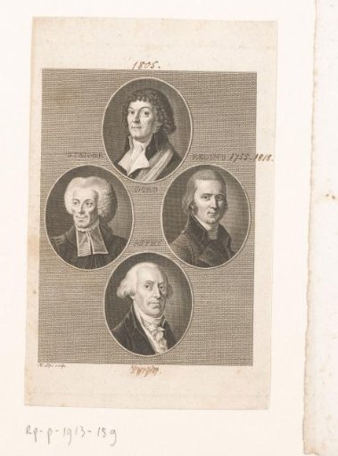 Four portraits of Swiss politicians