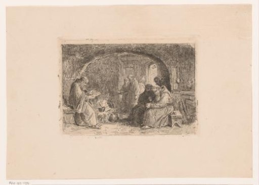 Monks in a kitchen