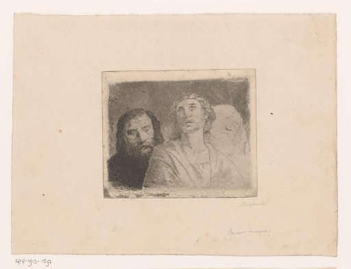 Study of Christ with two figures