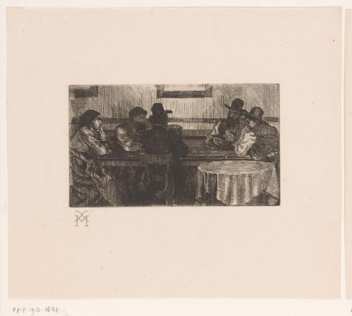 Card players at a table