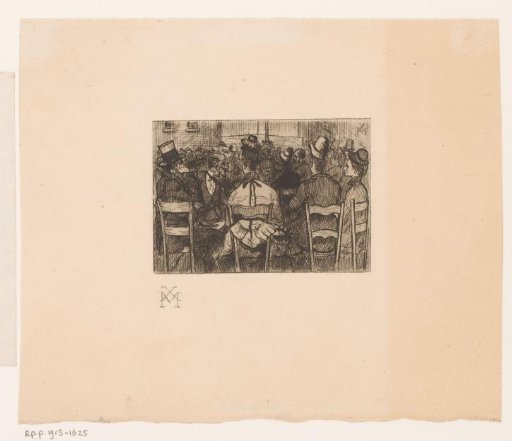 Audience at a concert, seen from behind