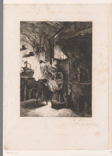 Chaser at work in a workshop
