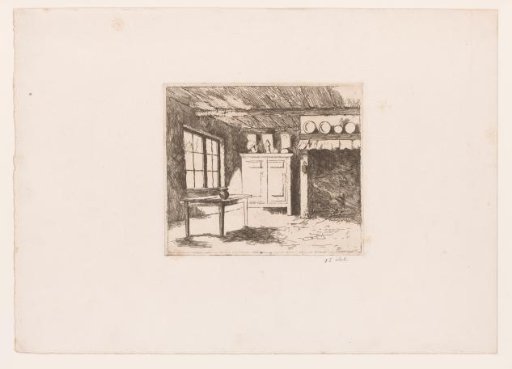 Young man seated in a room with a large fireplace