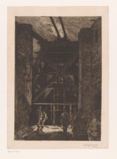 Miners at a mine shaft