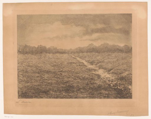 Flat landscape with a stream