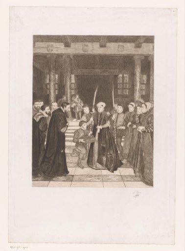 Margaret of Parma Hands Over the City Keys to the Antwerp Magistrate in the Town Hall
